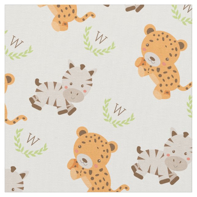 Tissu Monogramme | Sweet Safari (Fermer)