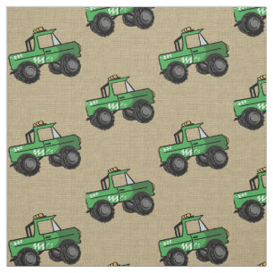 Tissu Monster Trucks Green