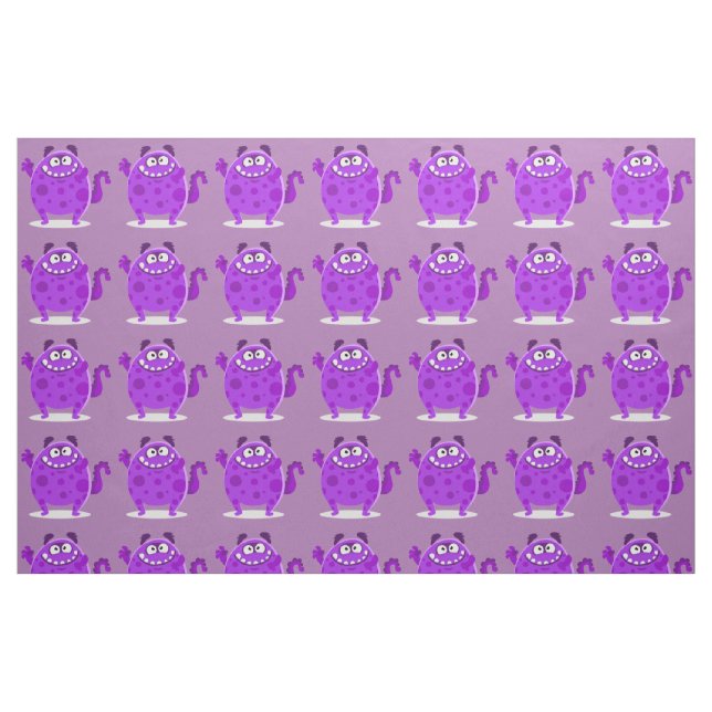 Tissu Monstre pourpre adorable (Fat Quarter)