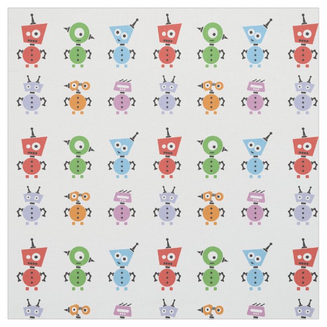 Tissu Monstre Robots Robot (Échantillon)