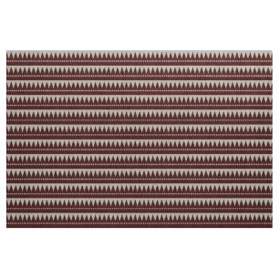Tissu Montagnes Aztec - Brown sur Blanc