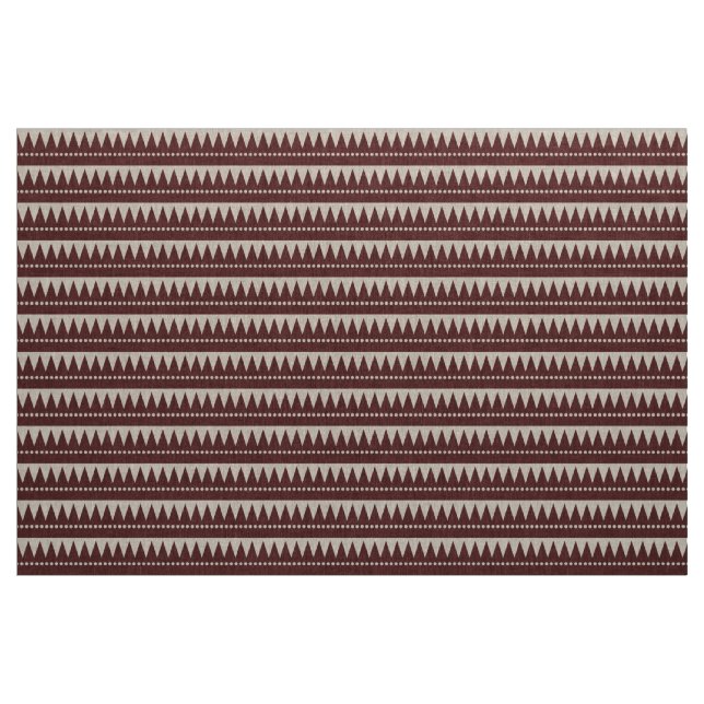Tissu Montagnes Aztec - Brown sur Blanc (Yard)