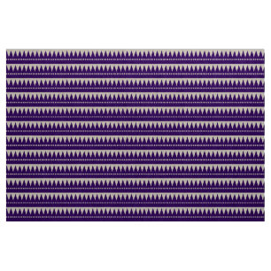 Tissu Montagnes Aztèques - Violet profond sur blanc
