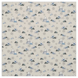 Tissu Montagnes Icy