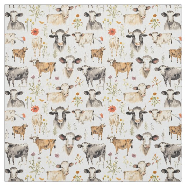 Tissu Moo Magic : Whimsy Cow (Échantillon)