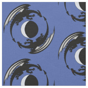 Tissu Moon Dragons Design Imaginaire