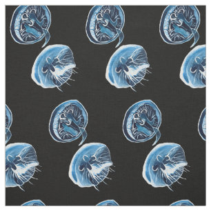 Tissu MoonJellyfish aquarelle art