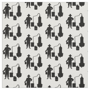 Tissu Moonshiner et silhouette noire