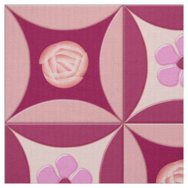 Tissu MoonStone Rose et Cherry Flower dans la porte (Échantillon)