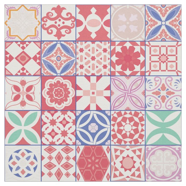 Tissu Moroccan rouge (Échantillon)