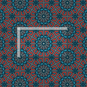 Tissu Mosaïque ancienne modèle géométrique floral