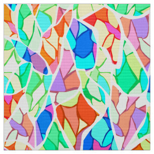 Tissu mosaïque de verre moderne Abstrait motif lumineux