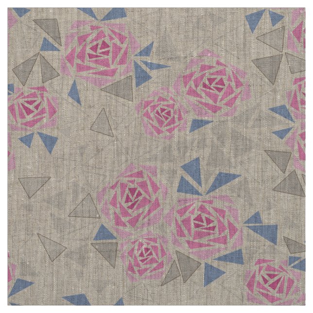 Tissu Mosaïque, fleurs (Échantillon)