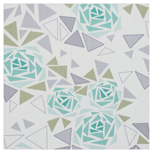 Tissu Mosaïque, fleurs (Échantillon)