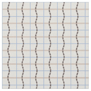 Tissu mosaïque géométrique apaisante - taupe bleu