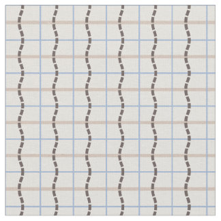 Tissu mosaïque géométrique apaisante - taupe bleu