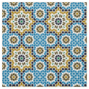 Tissu Mosaique Marocaine Motif Géométrique Traditionnel