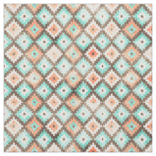 Tissu Mosaïque moderne Kilim Motif aquarelle