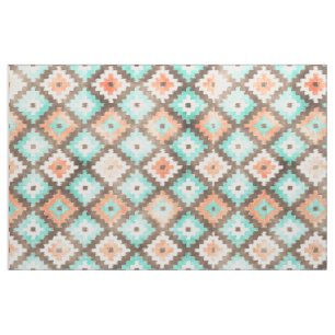 Tissu Mosaïque moderne Kilim Motif aquarelle