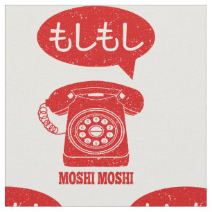 Tissu Moshi Moshi Japonais Téléphone