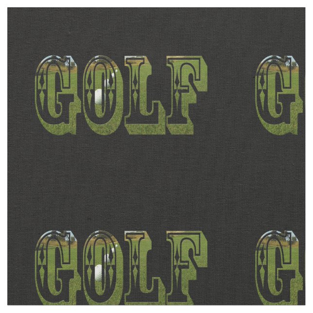 Tissu Mot De Dimensionnement Golf Avec Balls, (Fermer)