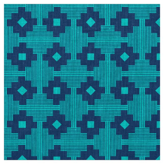 Tissu Motif 061214 - Cyan avec bleu 1d4e89 (Échantillon)