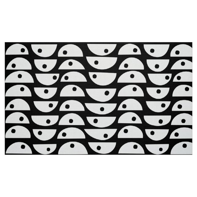 Tissu Motif 20816 - Blanc sur noir (Fat Quarter)