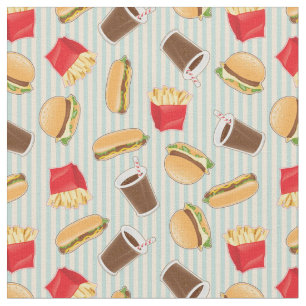 Tissu Motif 2 d'aliments de préparation rapide