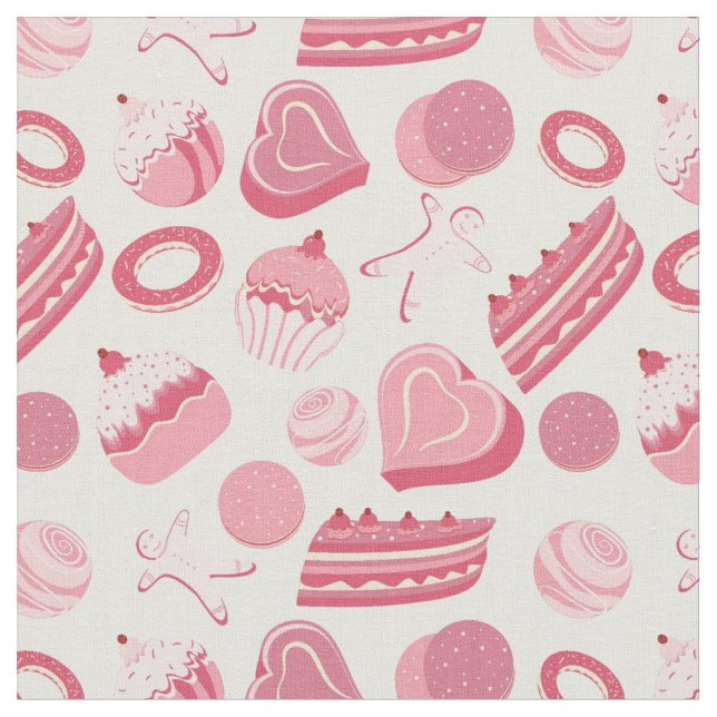 Tissu Motif 2 de chocolat et de pâtisseries (Fermer)
