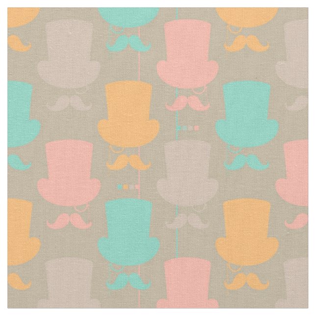Tissu Motif 2 de moustache (Fermer)