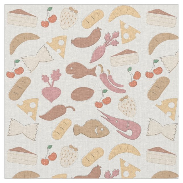 Tissu Motif 2 de nourriture (Fermer)