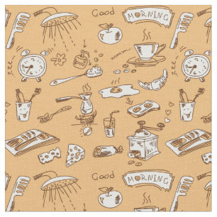 Tissu Motif 2 de petit déjeuner