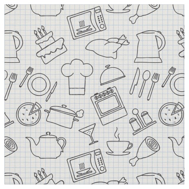 Tissu Motif 4 de cuisine (Fermer)