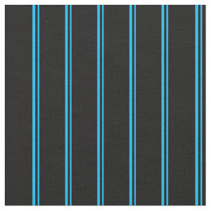 Tissu Motif à bande/à bande noire profond bleu ciel et n