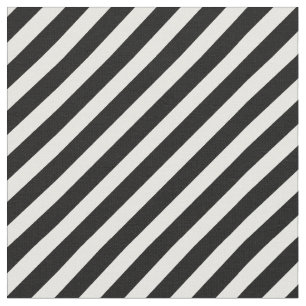 Tissu motif à bandes diagonales noir et blanc