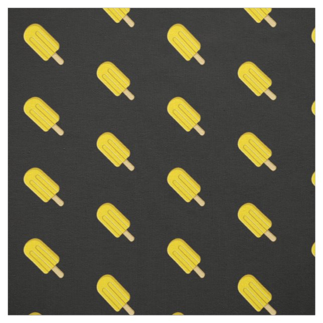 Tissu Motif à bâtonnet en crème glacée citron (Échantillon)