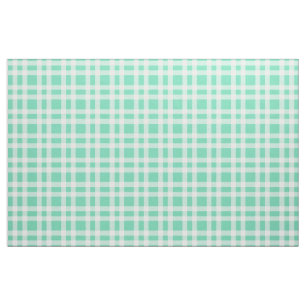 Tissu Motif à carreaux blanc aquamarin