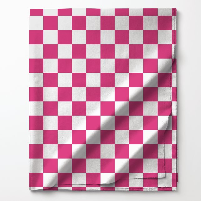 Tissu Motif à carreaux rose framboise et blanc (Créateur téléchargé)