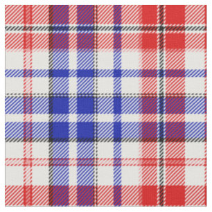 Tissu Motif à carreaux Tartan Bleu Rouge Blanc