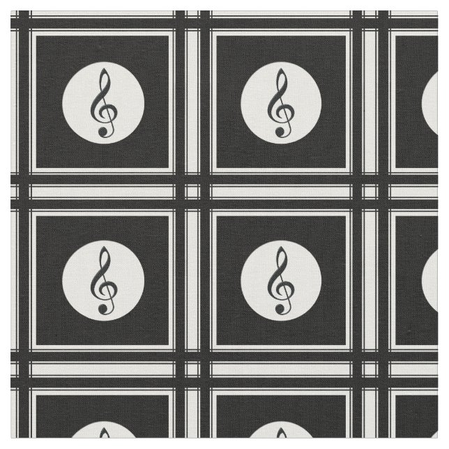 Tissu motif à clef noire (Fermer)