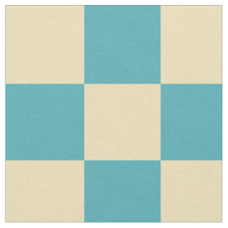 Tissu Motif à damiers jaune turquoise