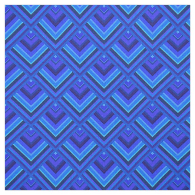 Tissu Motif à échelle à bandes bleues (Échantillon)