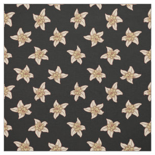 Tissu Motif à fleurs de vanille
