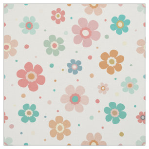 Tissu Motif à fleurs multicolores mignonnes