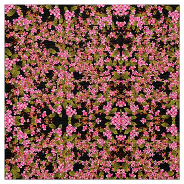 Tissu Motif à fleurs roses (Échantillon)
