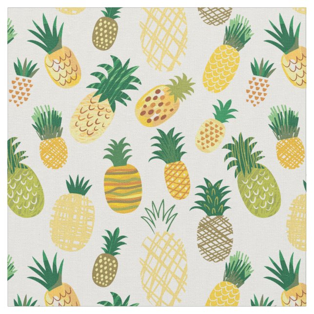 Tissu Motif à la mode d'ananas (Fermer)