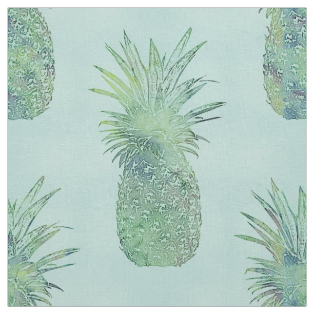 Tissu Motif à la mode d'ananas d'aquarelle (Échantillon)