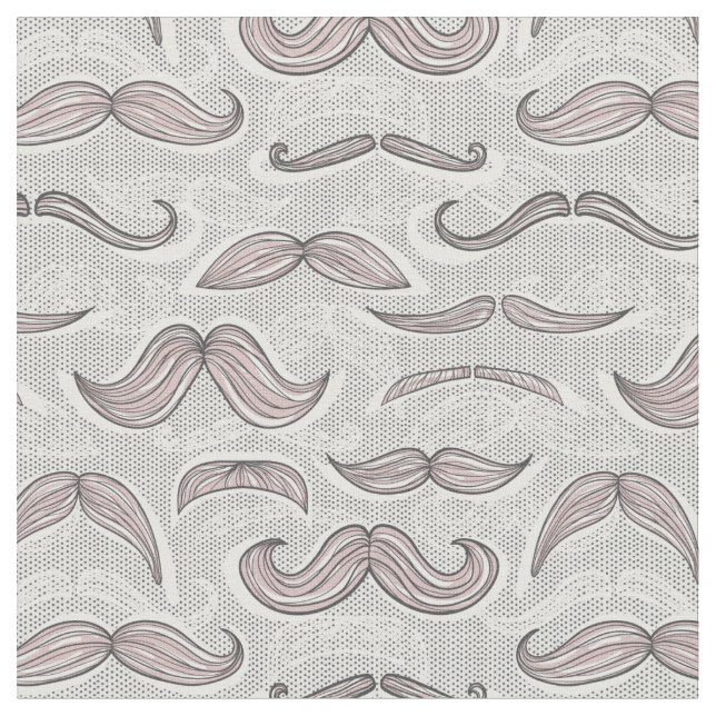 Tissu Motif à la mode de moustache (Fermer)