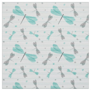 Tissu Motif à libellules avec effet aquarelle