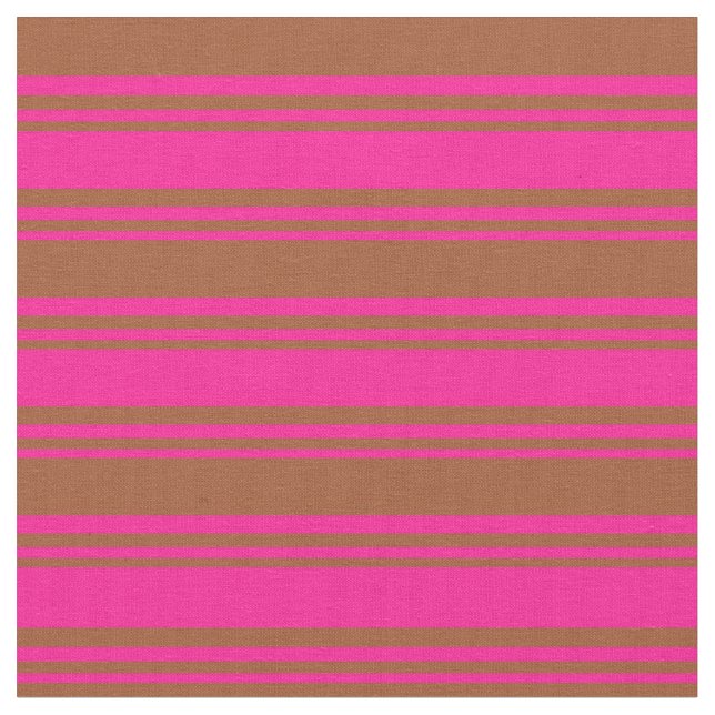 Tissu Motif à linge couleur rose profond et sienne (Fermer)
